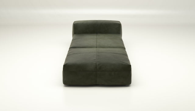 vetsak | Sofa Set 07 - Sun Lounger - leather - olive | Modular Sofa | 2 Seater | Daybed | Chaiselounge