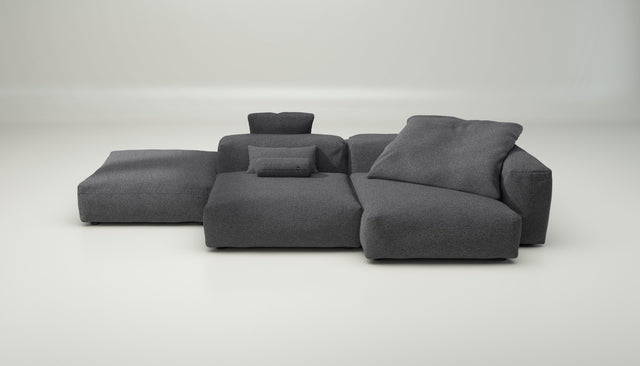 vetsak | Sofa Set 09 - The Island - loop loop - anthracite | Modular Sofa | 7 Seater | Sofa Island