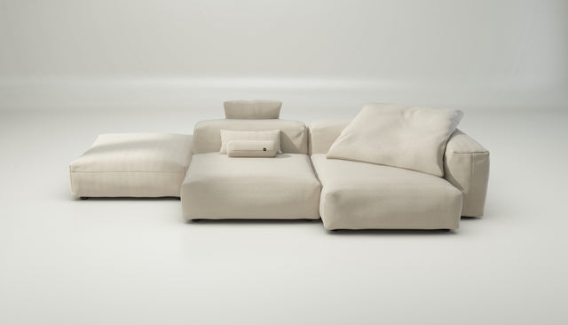 vetsak | Sofa Set 09 - The Island - pique - beige | Modular Sofa | 7 Seater | Sofa Island